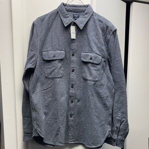 J. Crew Men's Textured Button-Up Shirt in Heather Navy